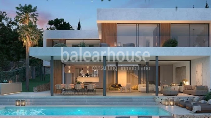 Fantastisches Grundstück mit Projekt und Lizenz für eine Villa mit unverbaubarem Blick in Santa Pons
