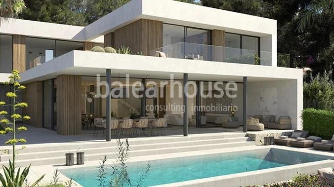 Fantastisches Grundstück mit Projekt und Lizenz für eine Villa mit unverbaubarem Blick in Santa Pons