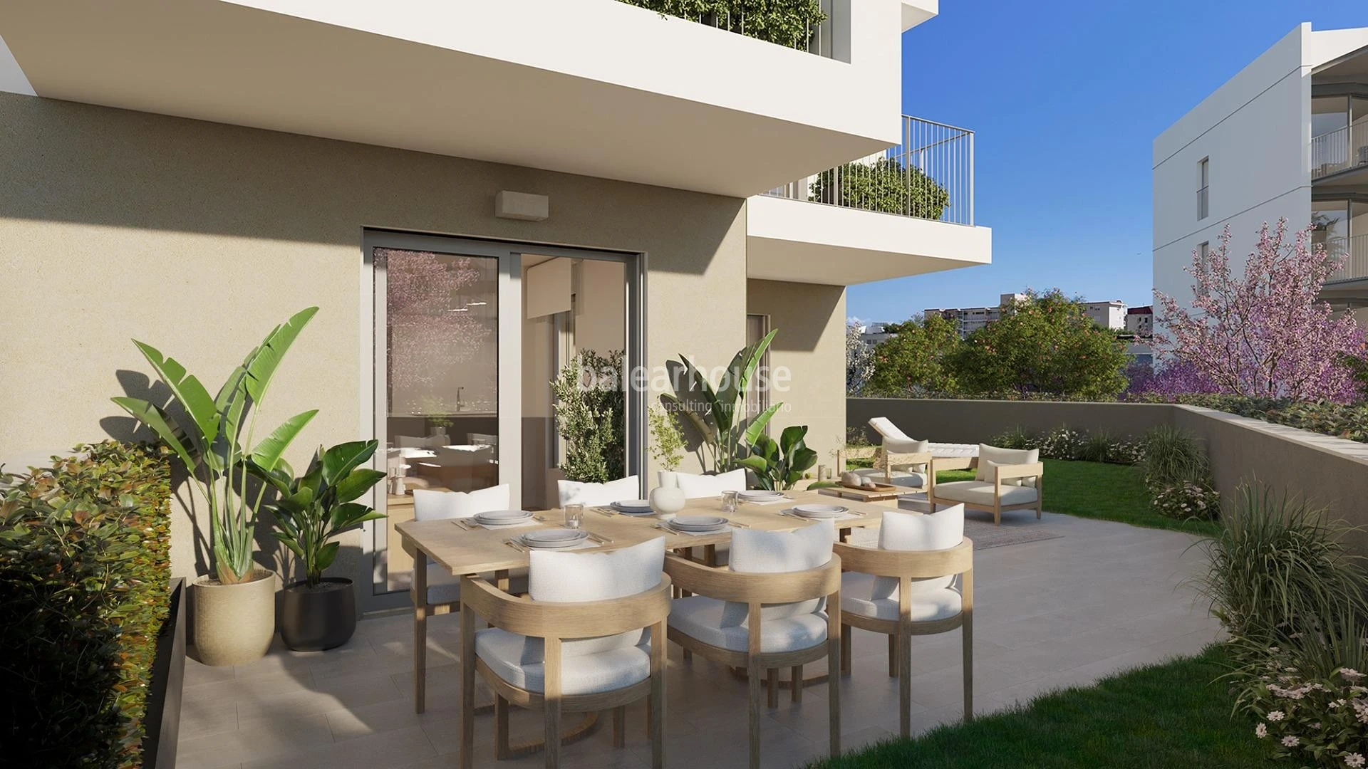 Moderna new build homes near beaches with gardens and swimming pools in Palmanova