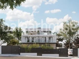 Moderna casa de obra nueva con bonitas vistas a la bahía de Palma en la zona de Cala Blava