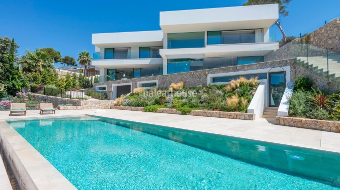 Impressive newly built seafront villa with spectacular views and sea access in Sol de Mallorca