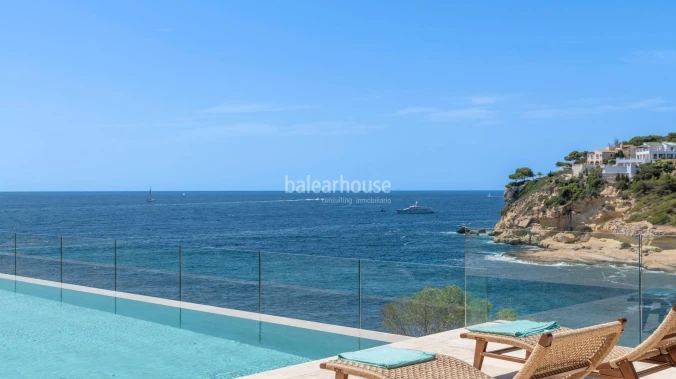 Impressive newly built seafront villa with spectacular views and sea access in Sol de Mallorca