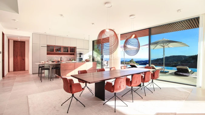 Incredible sea views from this spectacular new build designer villa in Son Vida