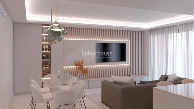 Altas calidades y diseño moderno en este ático nuevo junto al golf y zonas verdes en Palma