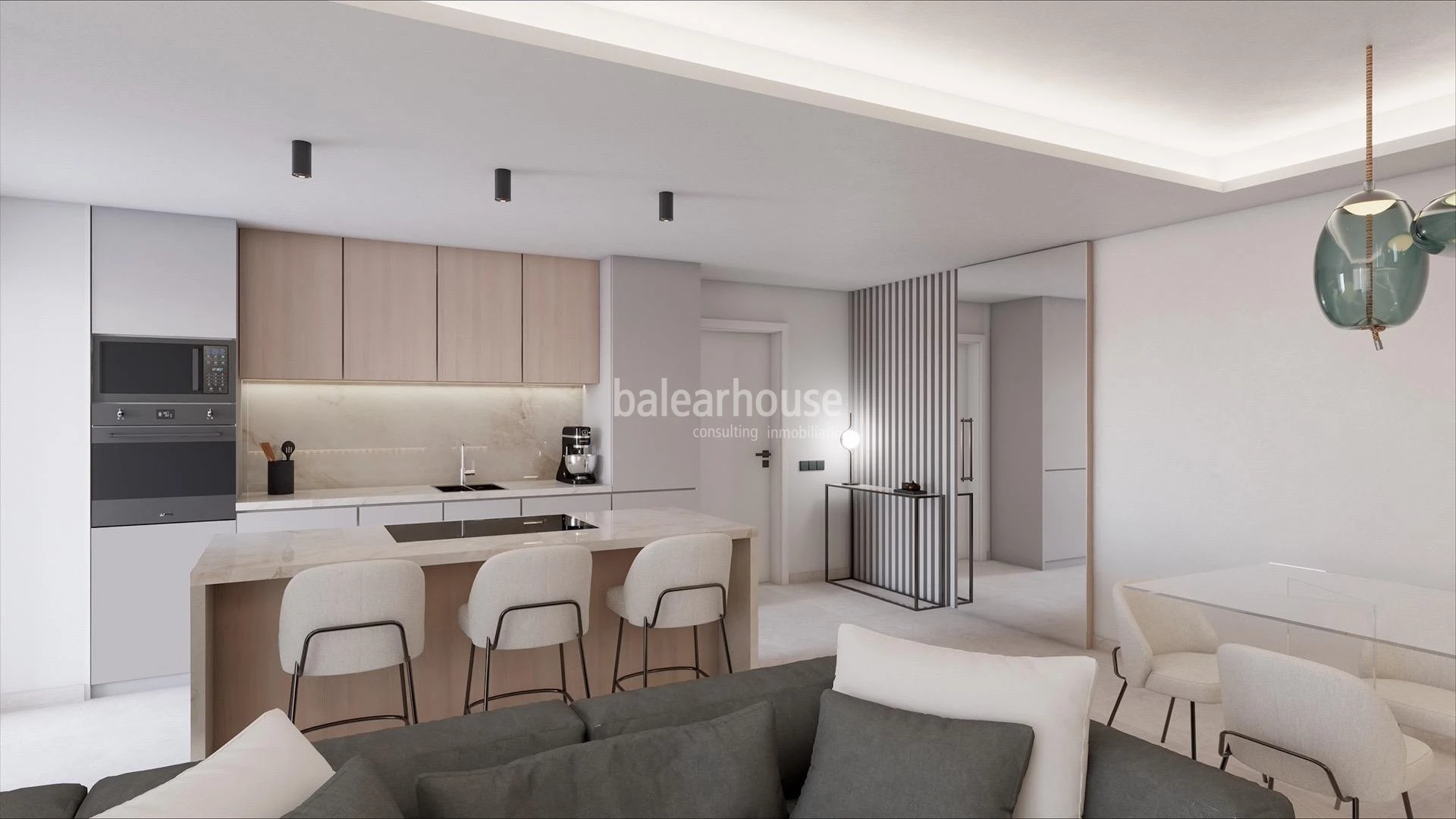 Altas calidades y diseño moderno en este ático nuevo junto al golf y zonas verdes en Palma