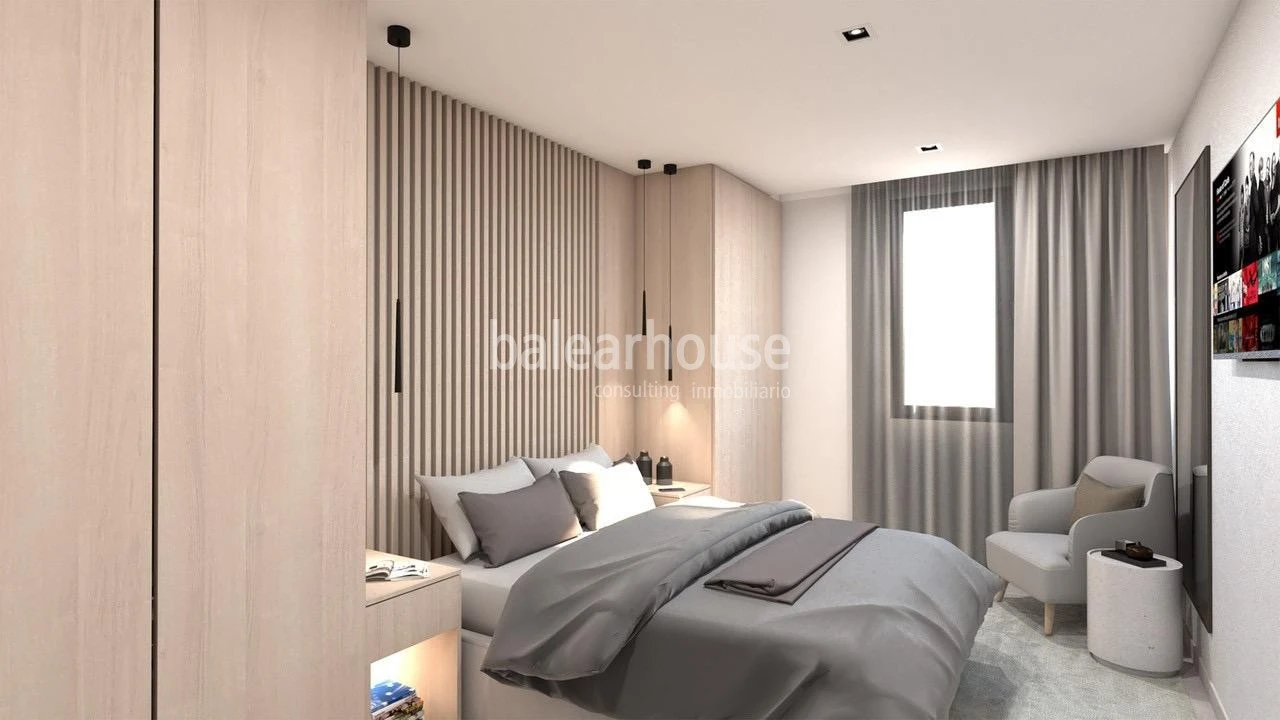 Altas calidades y diseño moderno en este ático nuevo junto al golf y zonas verdes en Palma