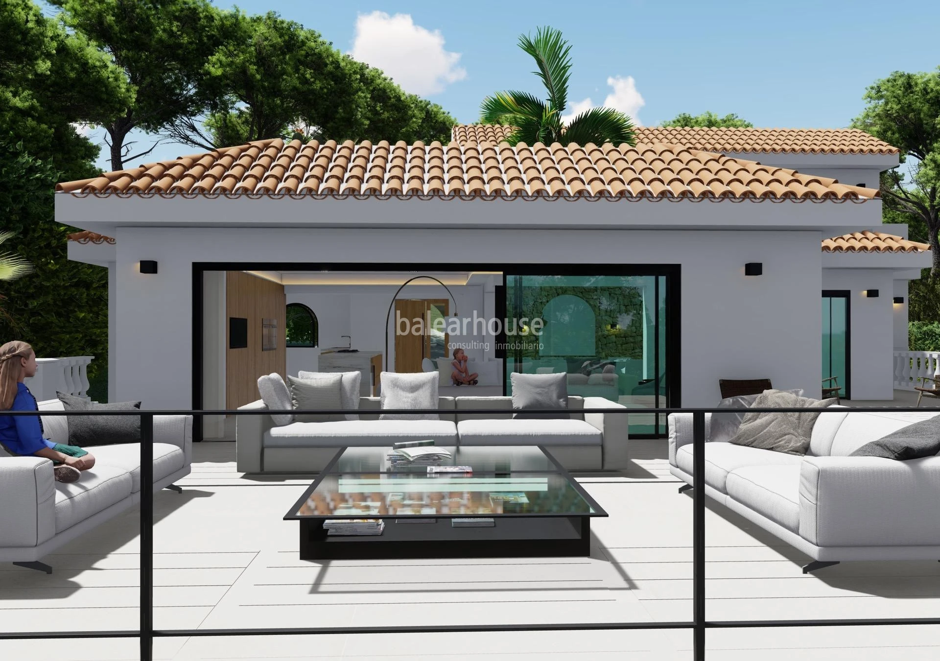Ausgezeichnetes Grundstück mit Haus- und Designvillenprojekt in Costa d'en Blanes