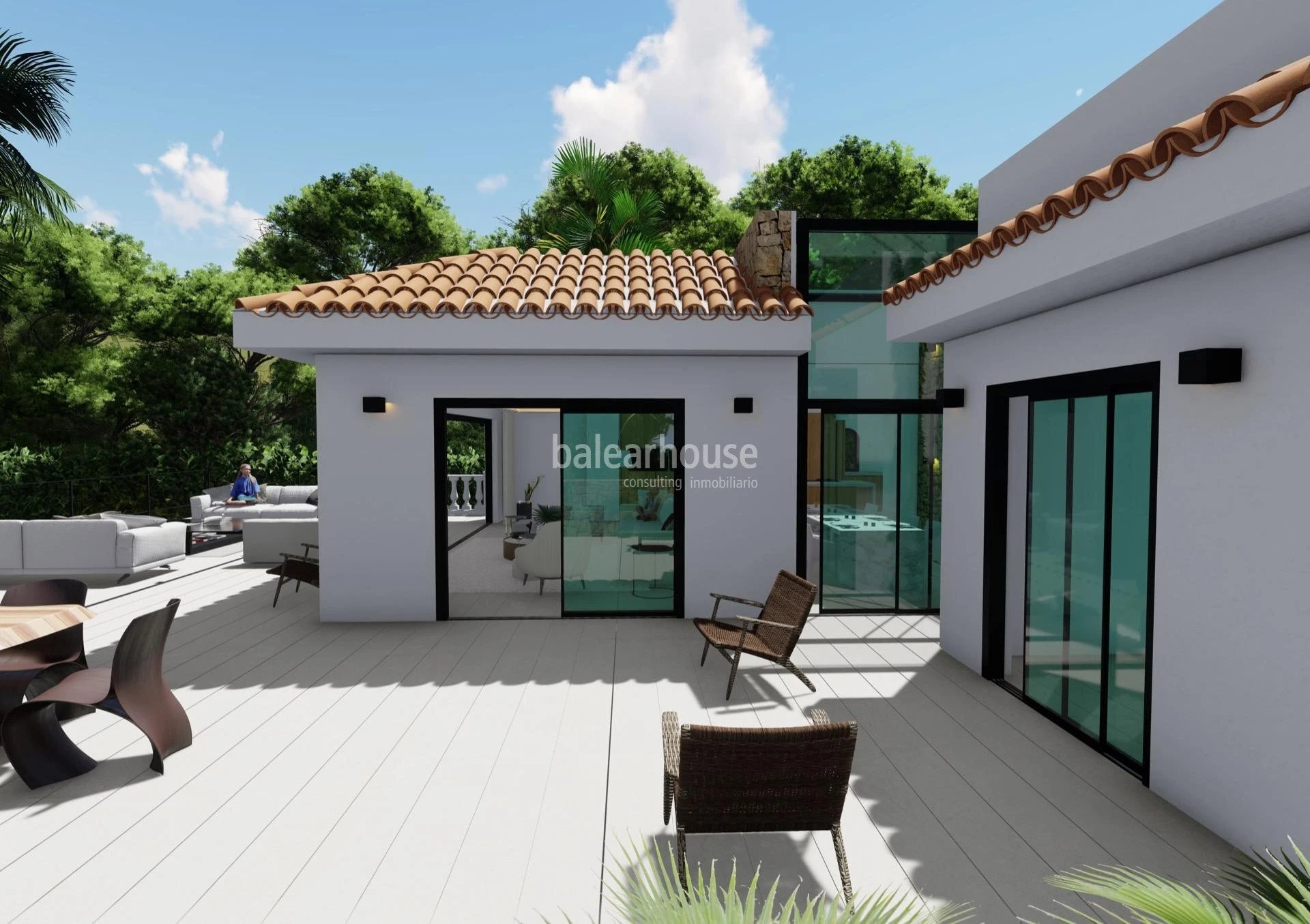 Ausgezeichnetes Grundstück mit Haus- und Designvillenprojekt in Costa d'en Blanes