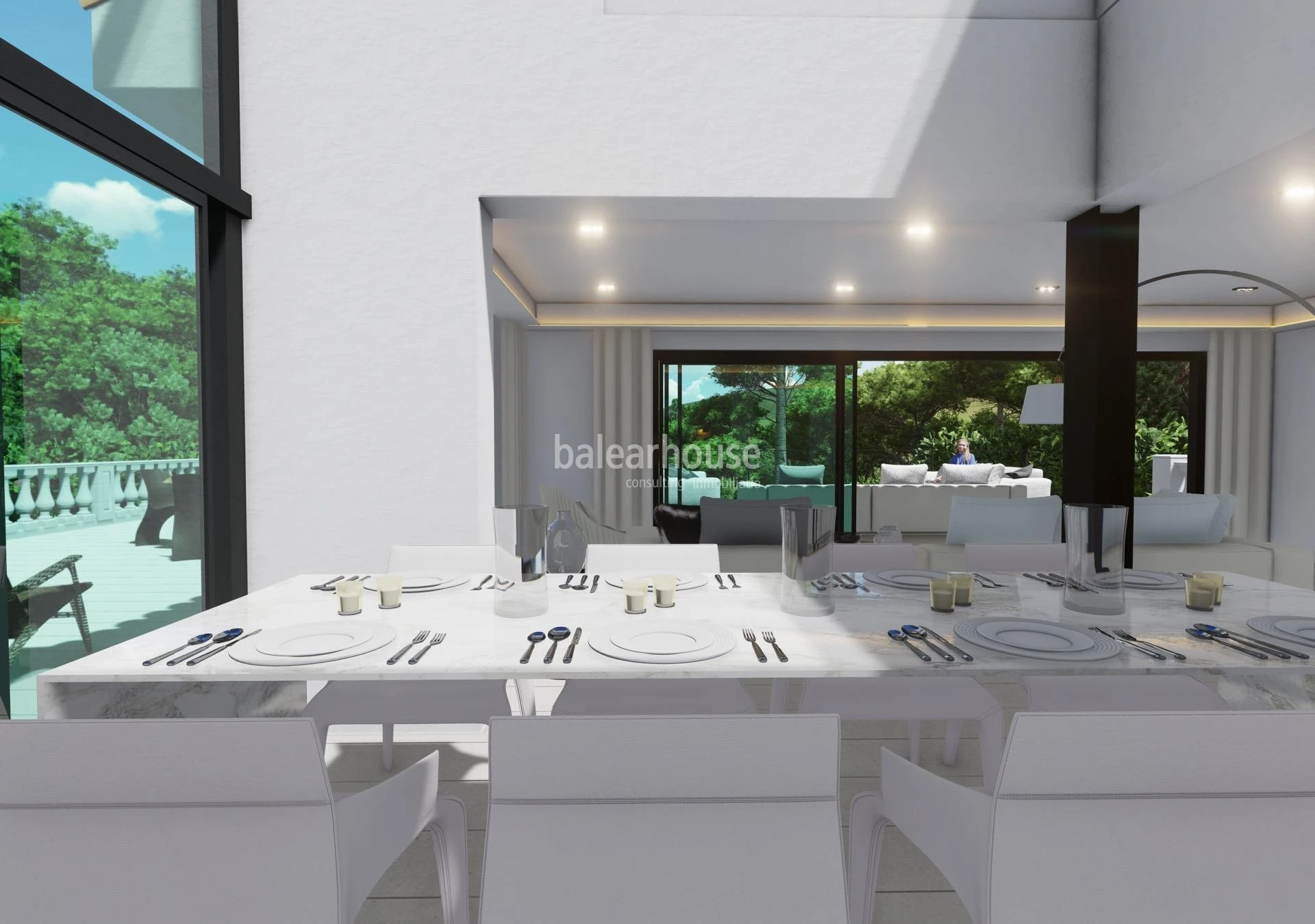 Ausgezeichnetes Grundstück mit Haus- und Designvillenprojekt in Costa d'en Blanes
