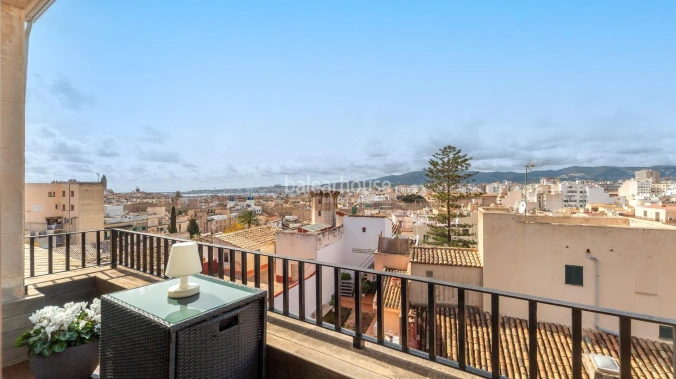 Excellent large apartment in the historic center of Palma with city and sea views