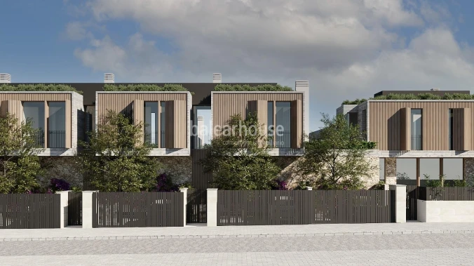 Modern new build townhouses with private pool, terraces and garden next to Santa Catalina