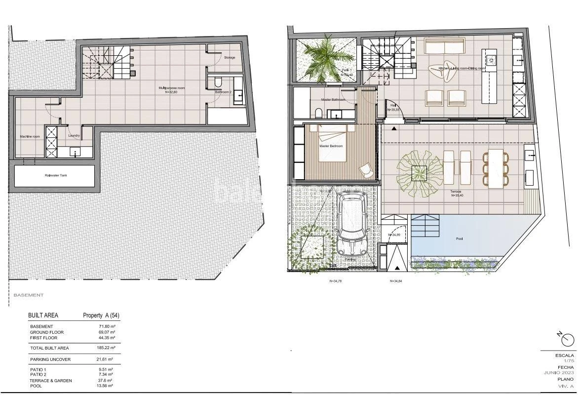 Moderne Neubau-Stadthäuser mit privatem Pool, Terrassen und Garten neben Santa Catalina