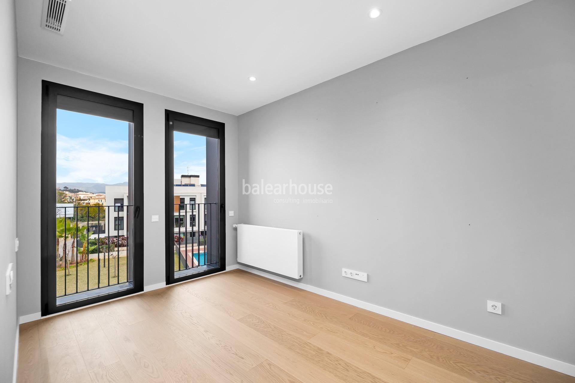 Fantastisches neues Penthouse mit Solarium und freiem Blick neben dem Golfplatz in Son Quint