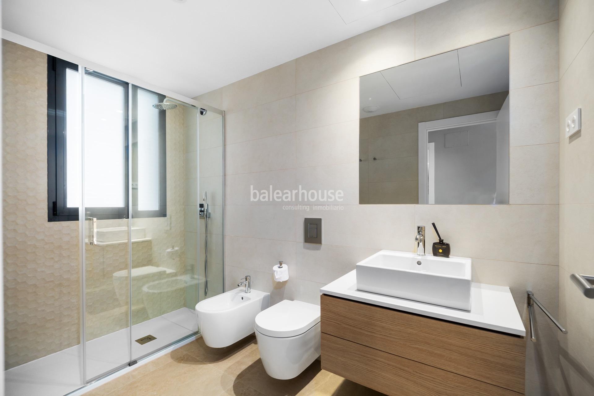 Fantastisches neues Penthouse mit Solarium und freiem Blick neben dem Golfplatz in Son Quint