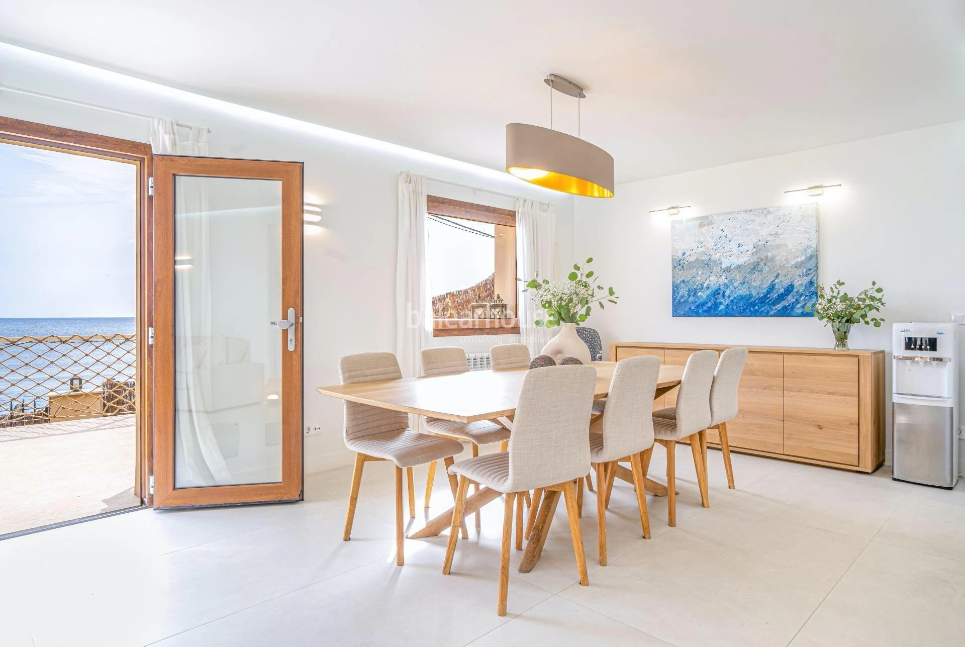Fabulous Moderna beachfront villa with terraces large garden and swimming pool on the Costa de Palma