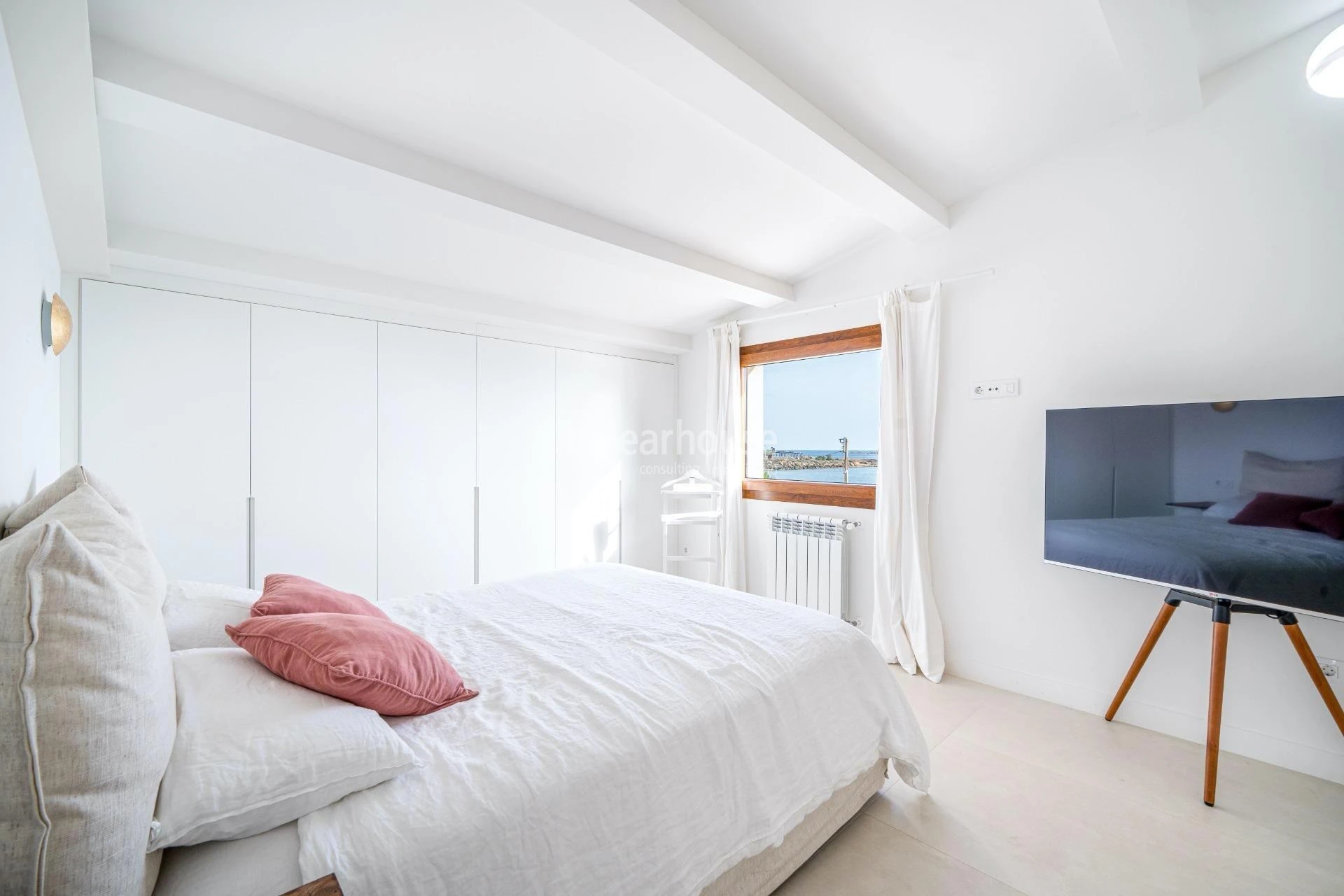 Fabulous Moderna beachfront villa with terraces large garden and swimming pool on the Costa de Palma