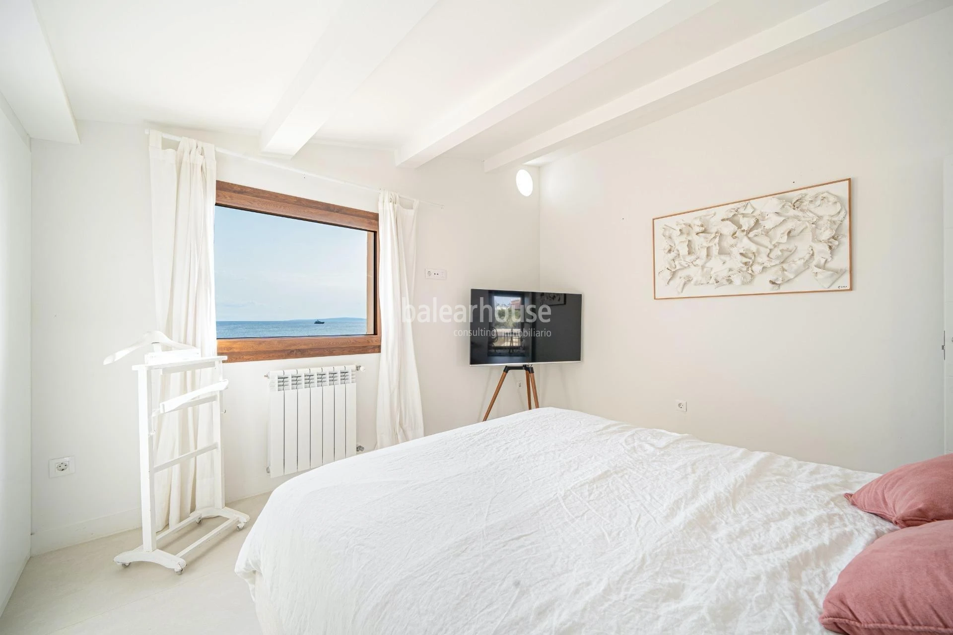 Fabulous Moderna beachfront villa with terraces large garden and swimming pool on the Costa de Palma