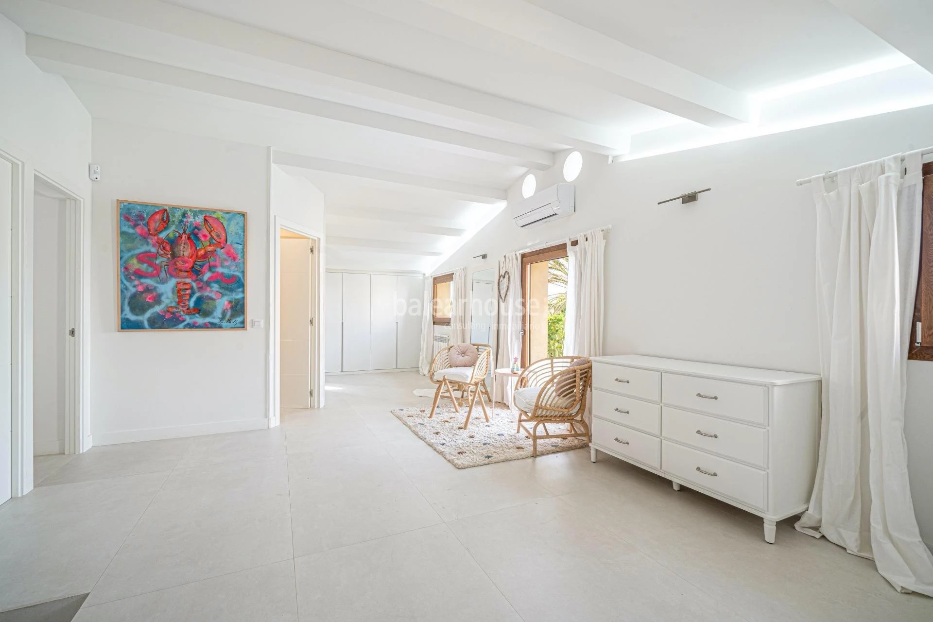 Fabulous Moderna beachfront villa with terraces large garden and swimming pool on the Costa de Palma