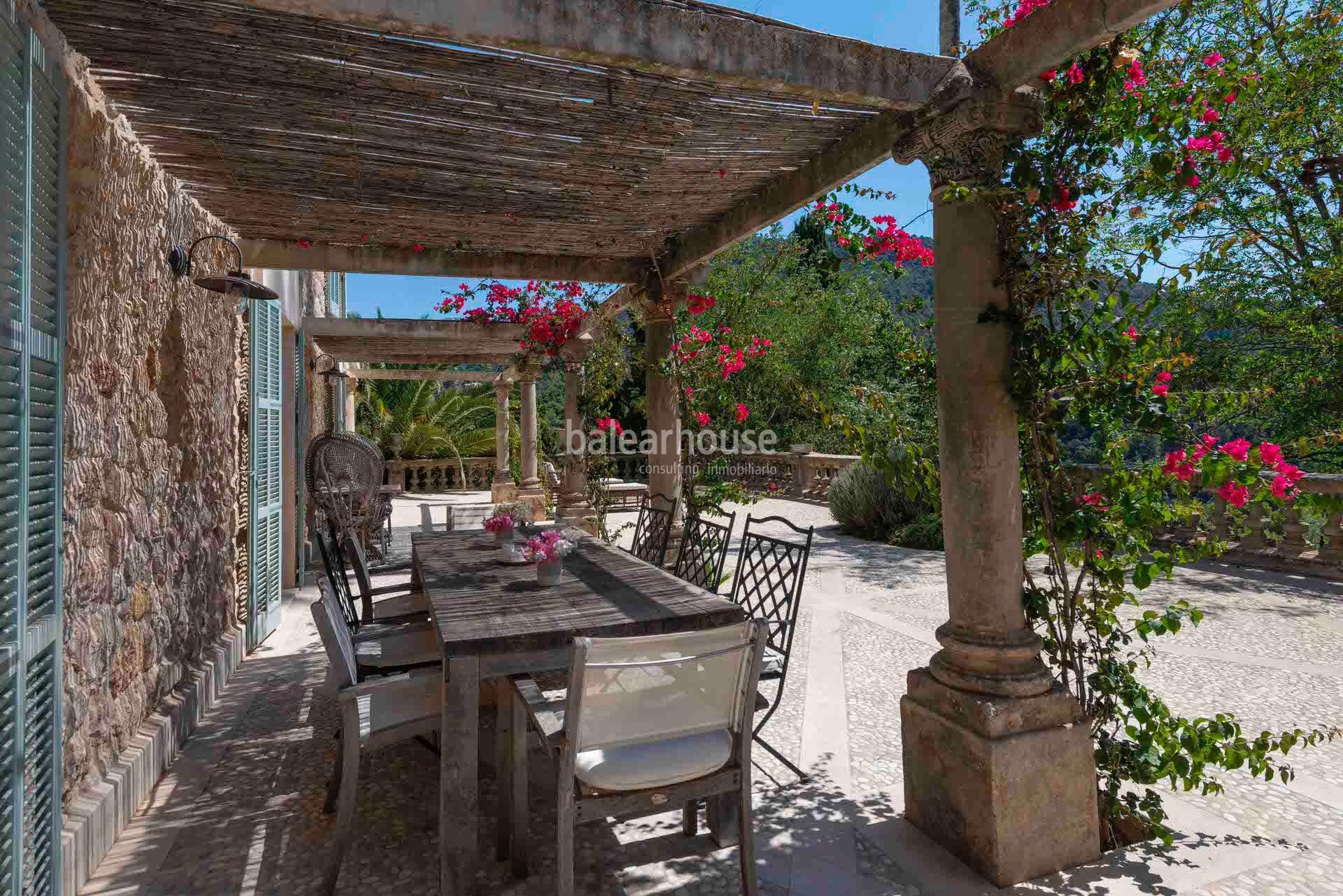 Spectacular renovated historical finca in Valldemossa and unique views of the Tramuntana