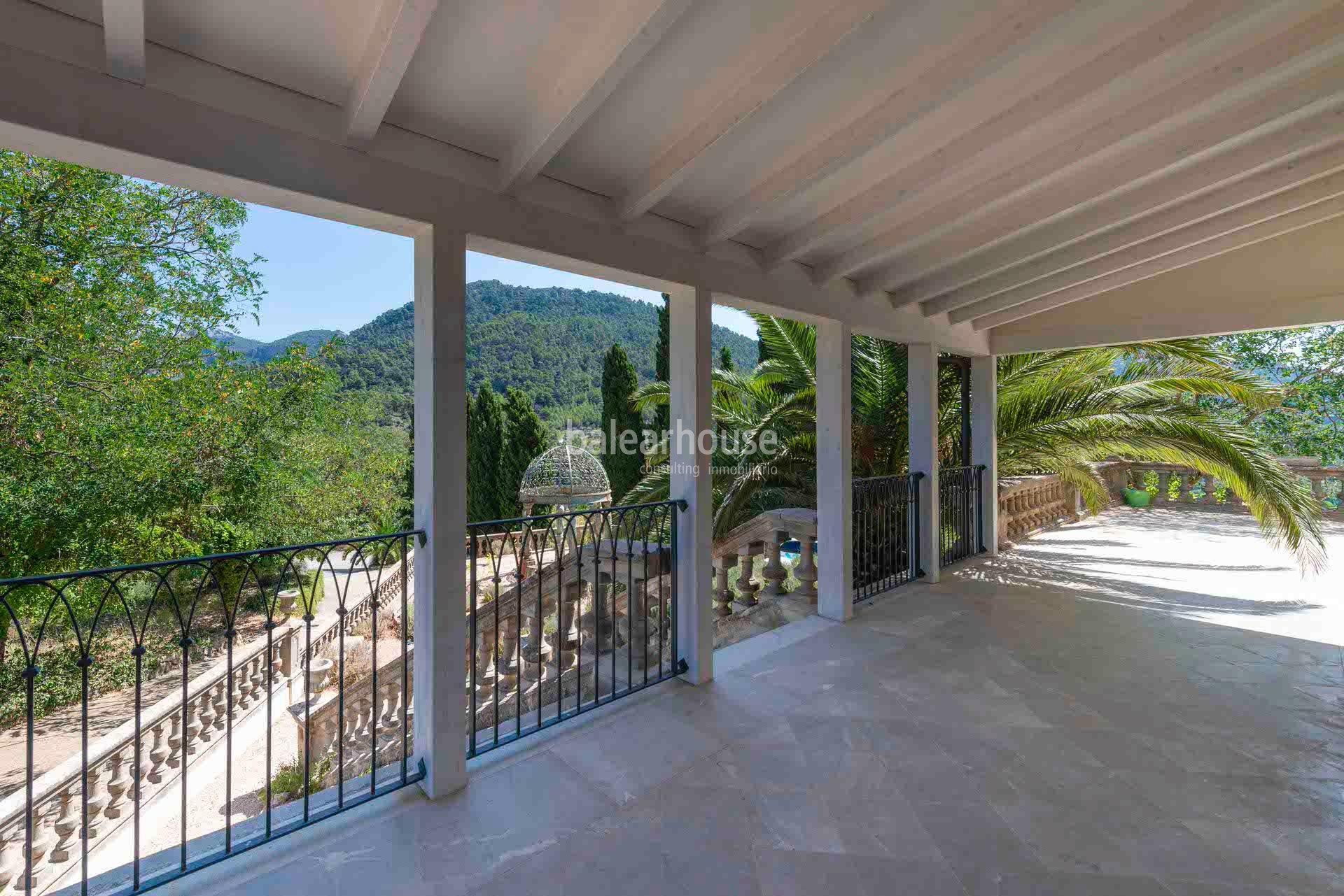 Spectacular renovated historical finca in Valldemossa and unique views of the Tramuntana