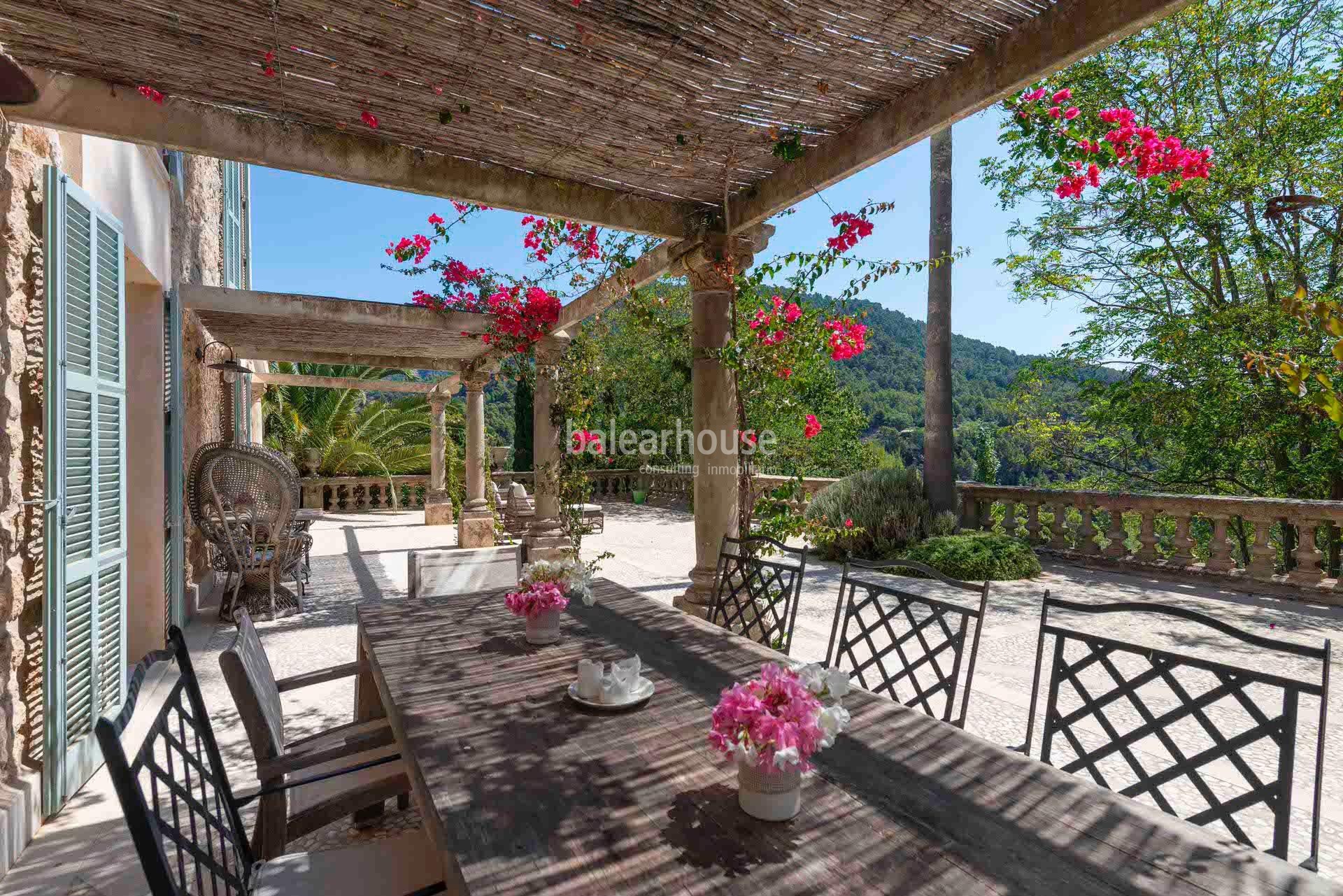Spectacular renovated historical finca in Valldemossa and unique views of the Tramuntana