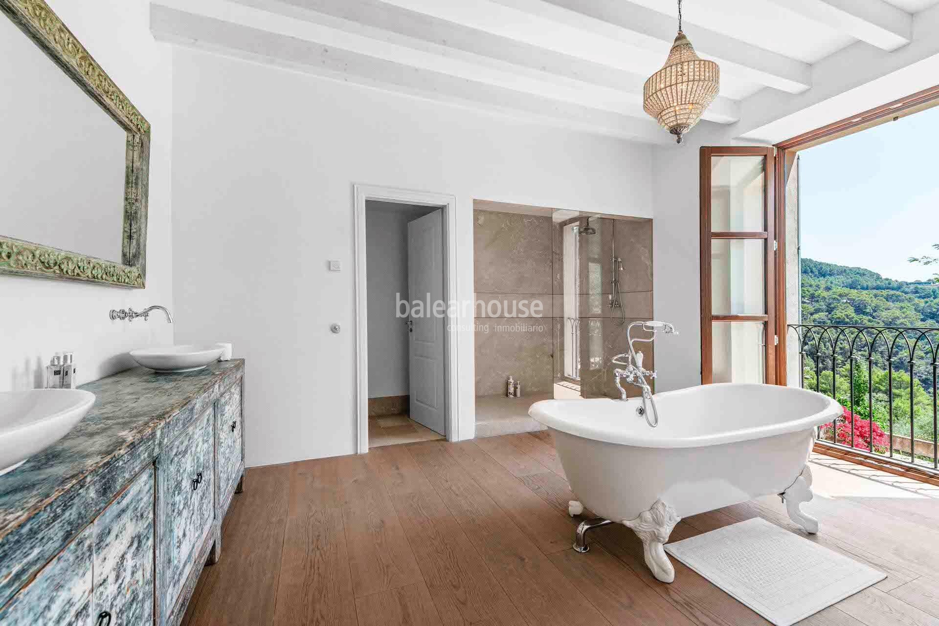Spectacular renovated historical finca in Valldemossa and unique views of the Tramuntana