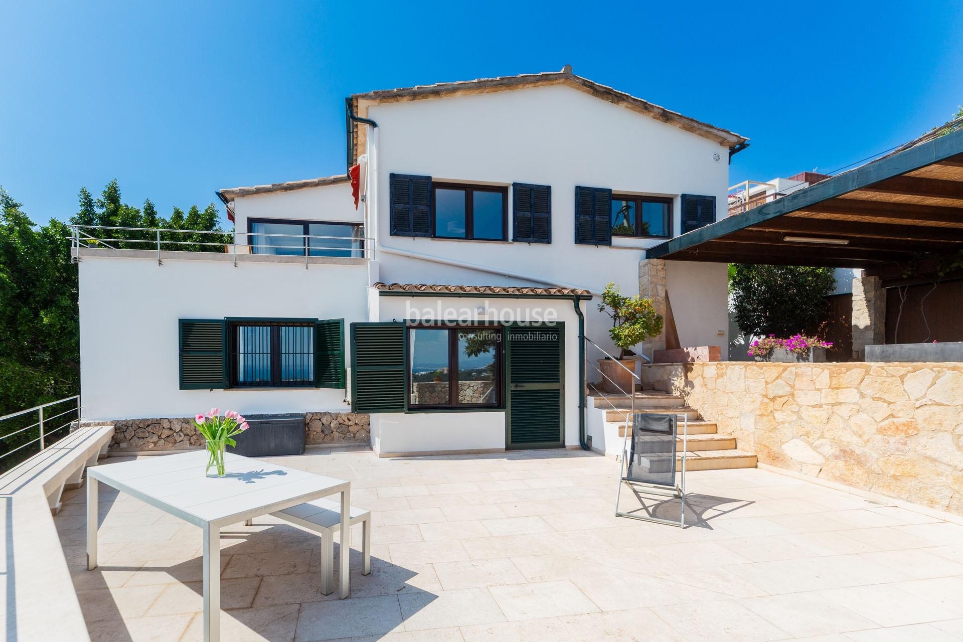 Excelente villa en lo alto de Génova que se abre a unas espectaculares vistas al mar de Palma