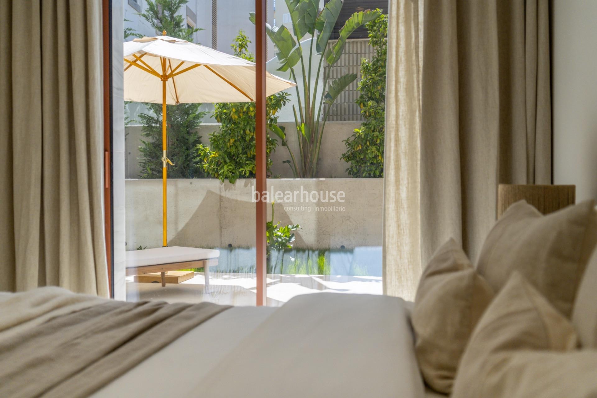 Exclusive new build ground floor apartment in Palma with swimming pool, private garden