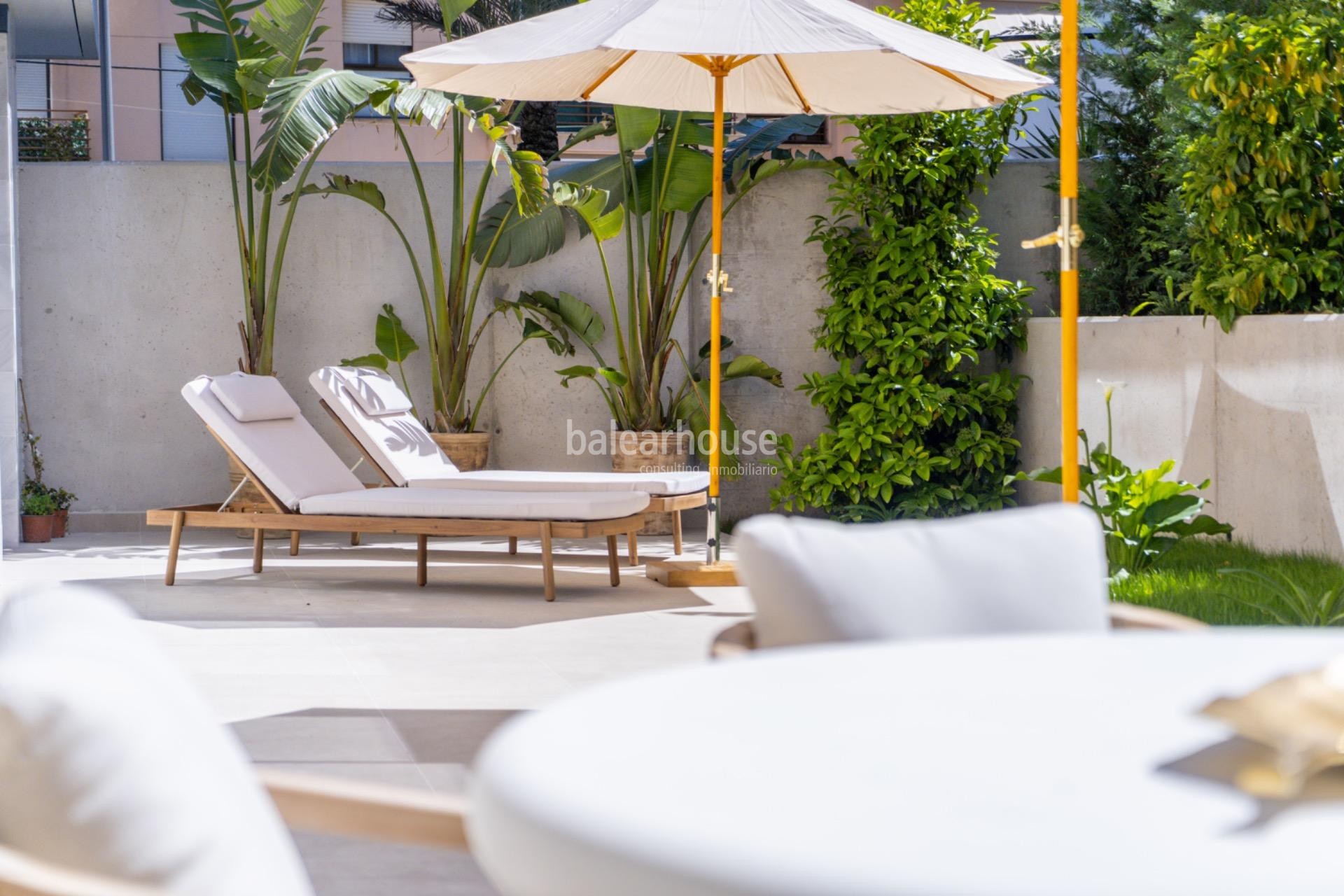 Exclusive new build ground floor apartment in Palma with swimming pool, private garden