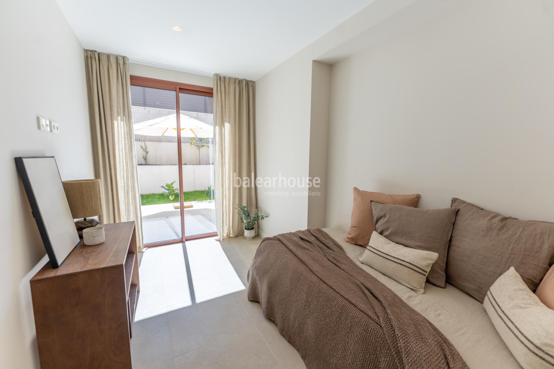Exclusive new build ground floor apartment in Palma with swimming pool, private garden