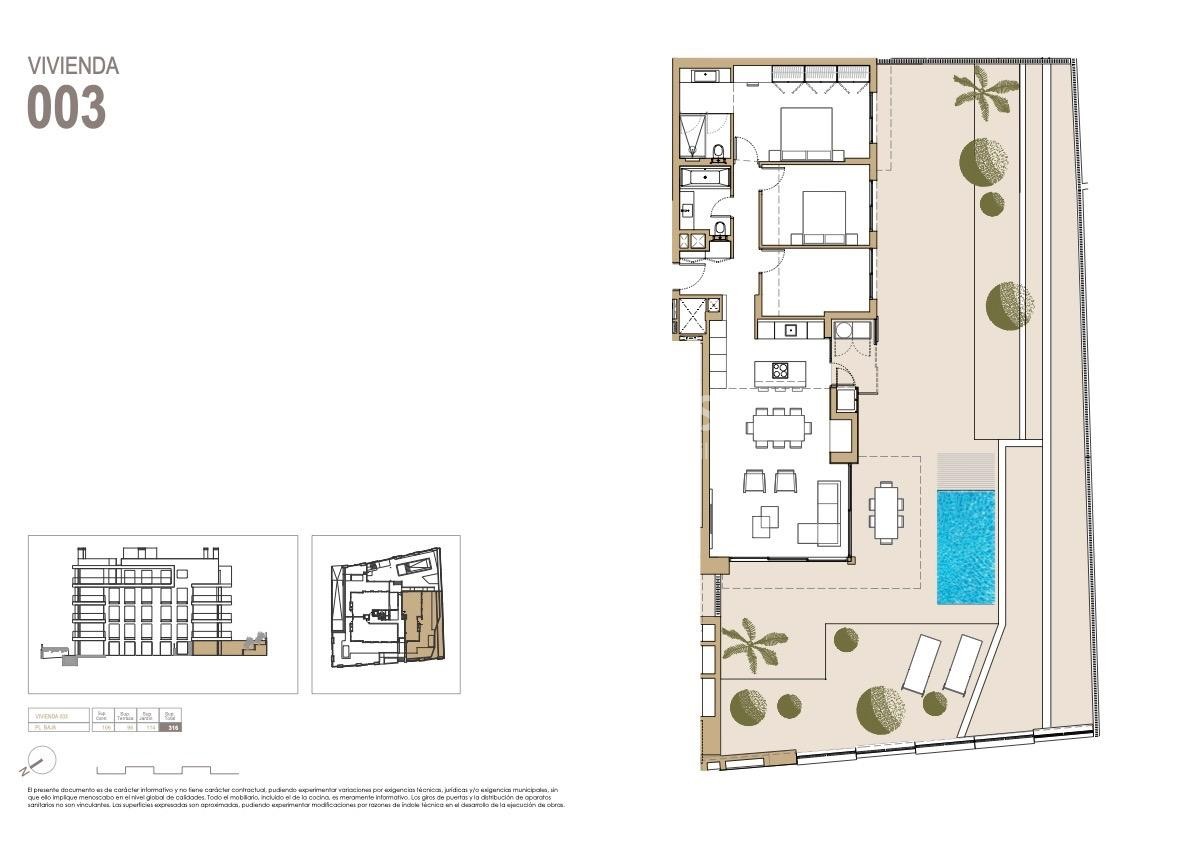 Exclusive new build ground floor apartment in Palma with swimming pool, private garden