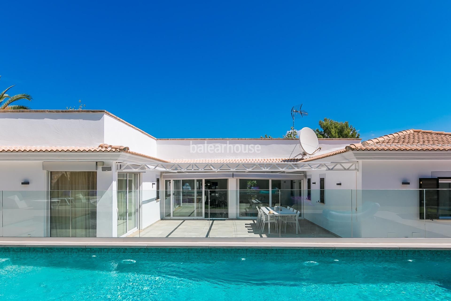 Moderna Große mediterrane Villa mit fantastischen Terrassen, Pool und Garten in Santa Ponsa