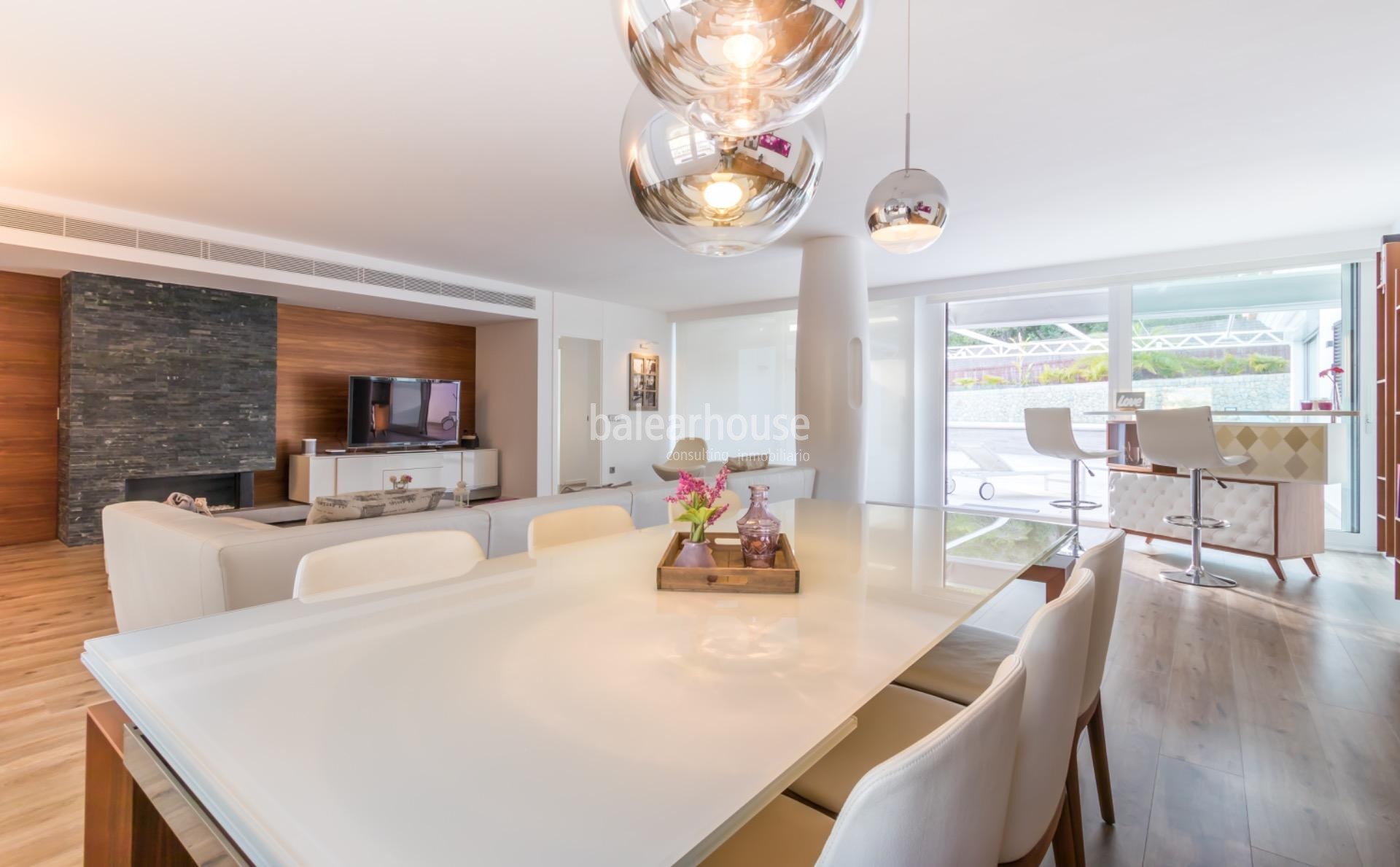 Moderna Große mediterrane Villa mit fantastischen Terrassen, Pool und Garten in Santa Ponsa