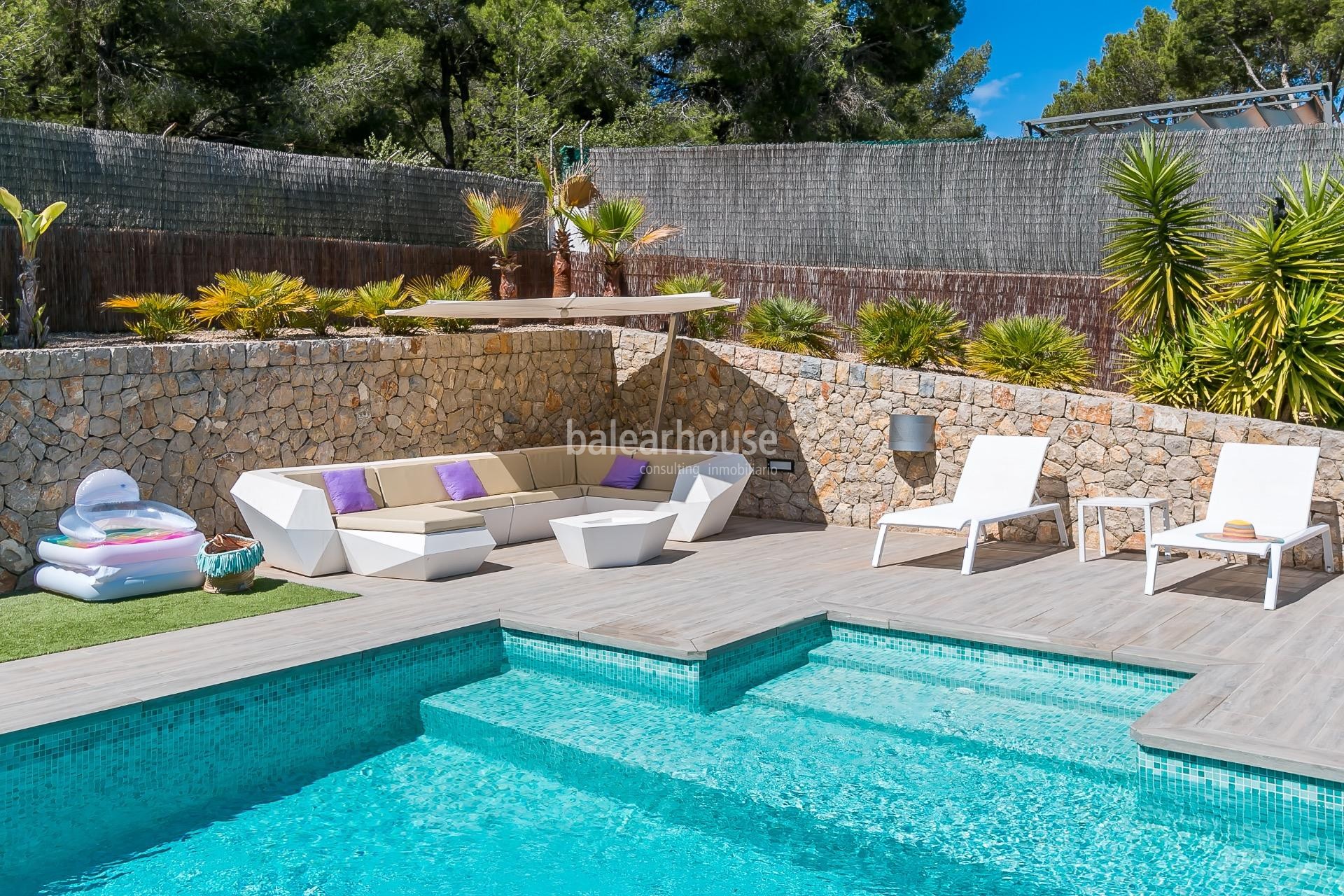 Moderna Große mediterrane Villa mit fantastischen Terrassen, Pool und Garten in Santa Ponsa