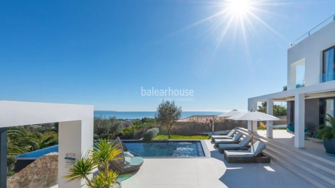 Avant-garde villa with dazzling sea views located at the top of Portals