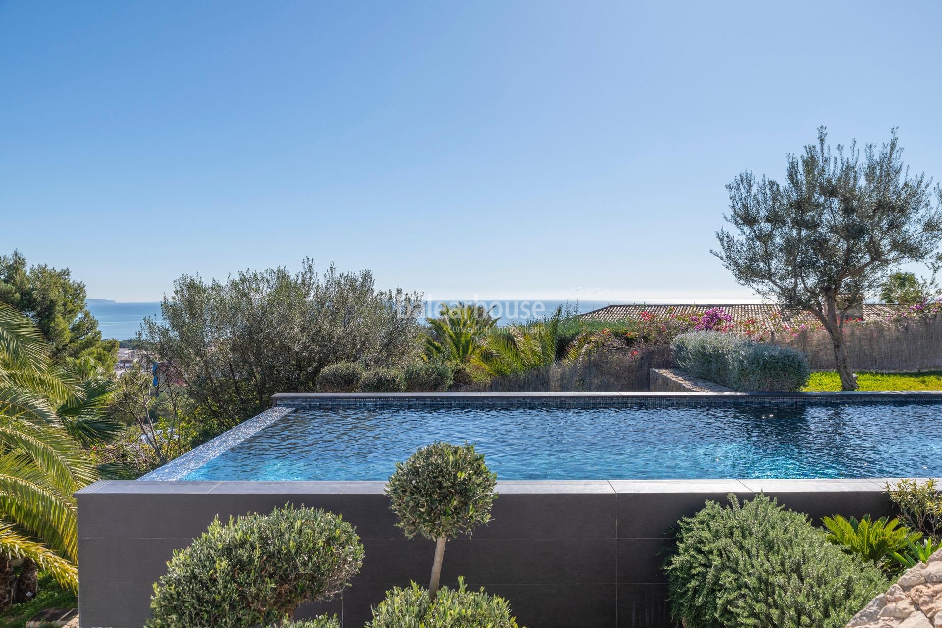 Villa de vanguardia con deslumbrantes vistas al mar situada en lo alto de Portals