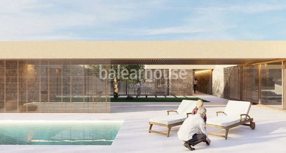 Designervillen in exklusiver Wohnanlage neben dem paradiesischen Strand Es Trenc auf Mallorca