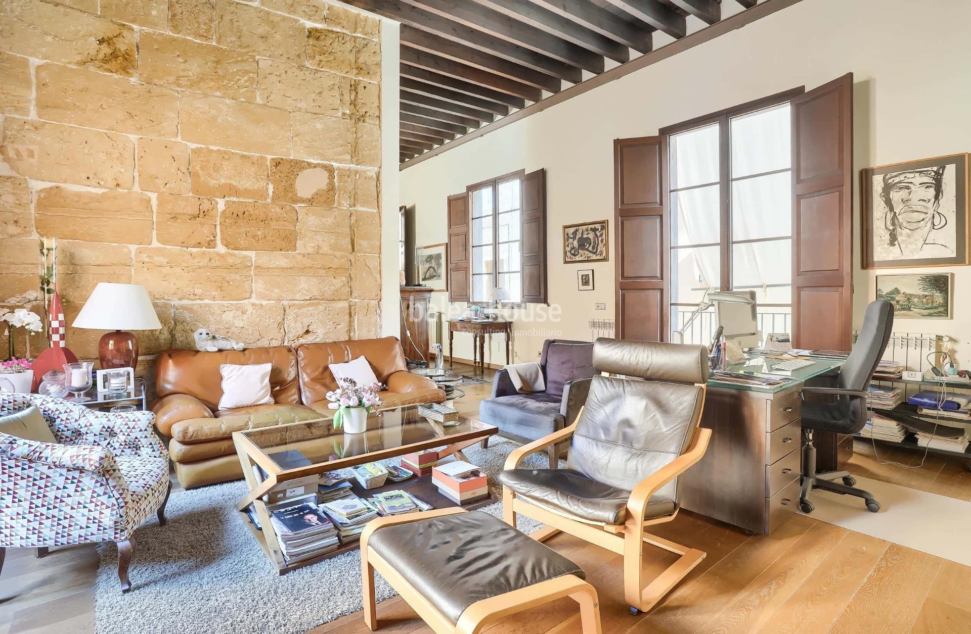 Espectacular piso de diseño en un edificio histórico del corazón del casco antiguo de Palma