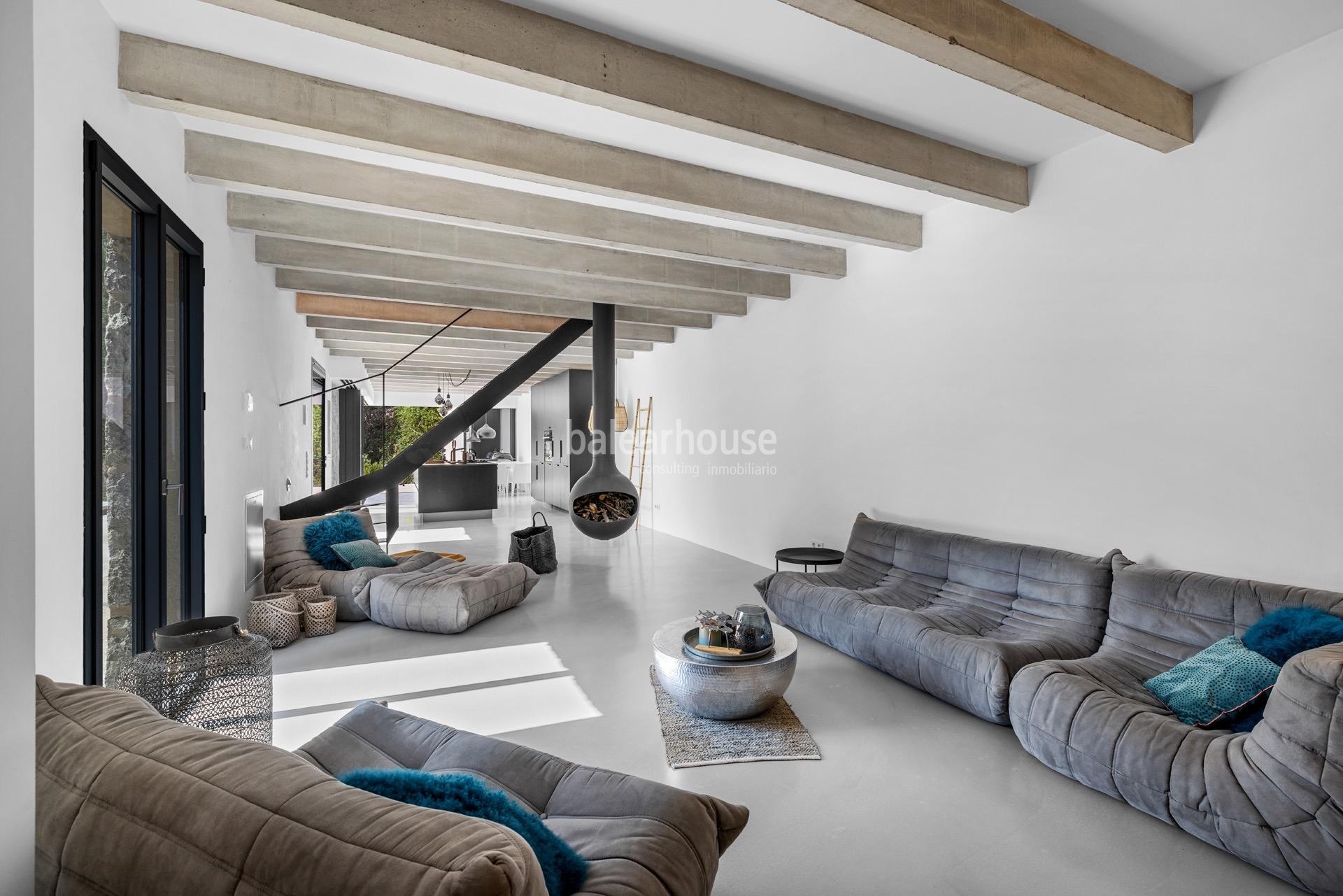 Renovierte historische Finca mit zeitgenössischem Design, Pool und malerischem Blick auf die Landschaft in Alaró, Mallorca