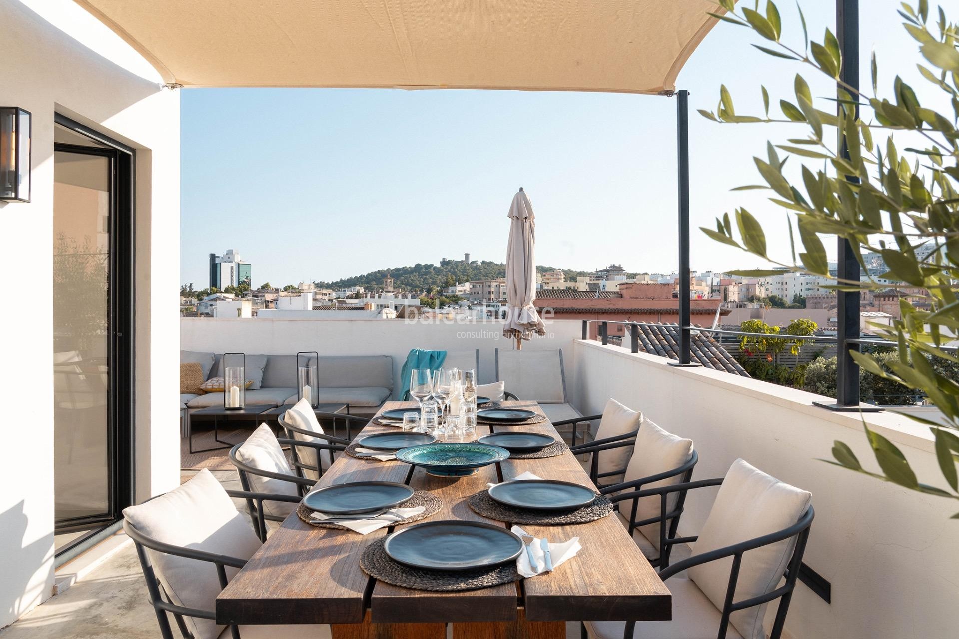 Contemporary Elegance with Views of Bellver Castle in a Stunning Home in Central Son Espanyolet