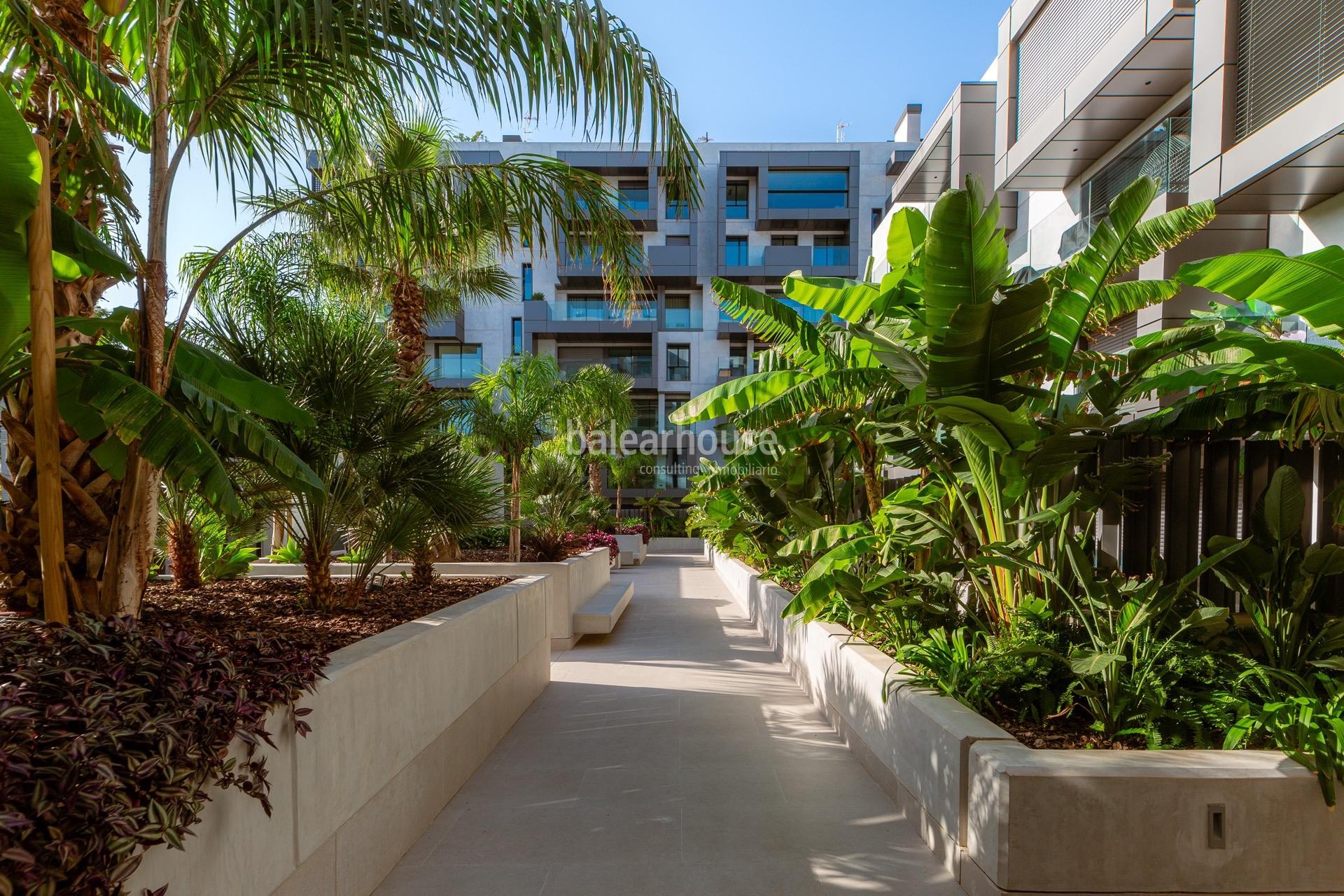 Excellent apartment in a contemporary luxury complex with pool and sea views in Palma