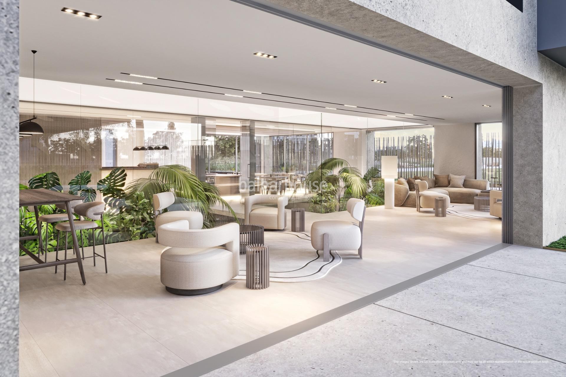 Excelente piso en un contemporáneo complejo de lujo con piscina y vistas al mar en Palma