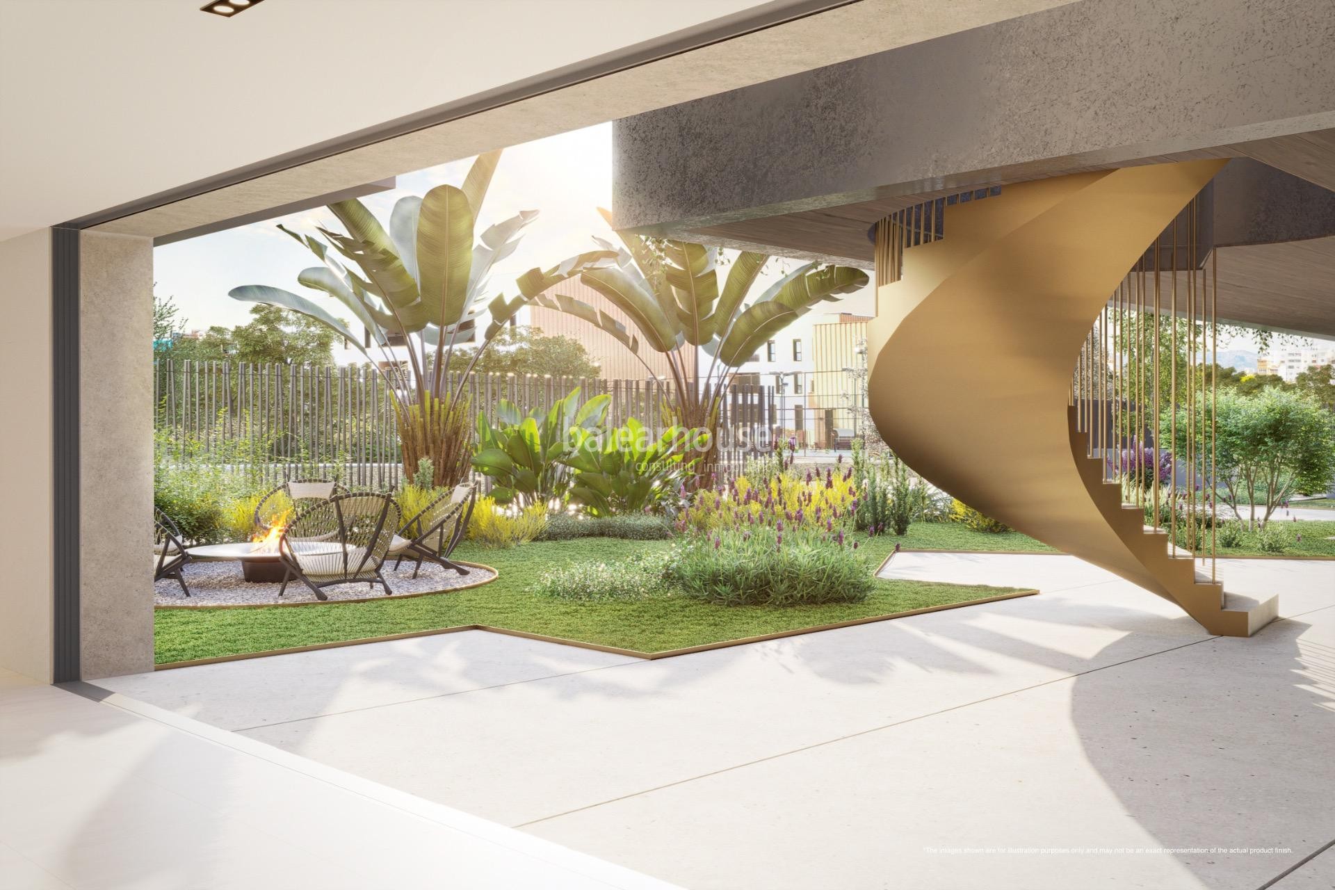 Excelente piso en un contemporáneo complejo de lujo con piscina y vistas al mar en Palma
