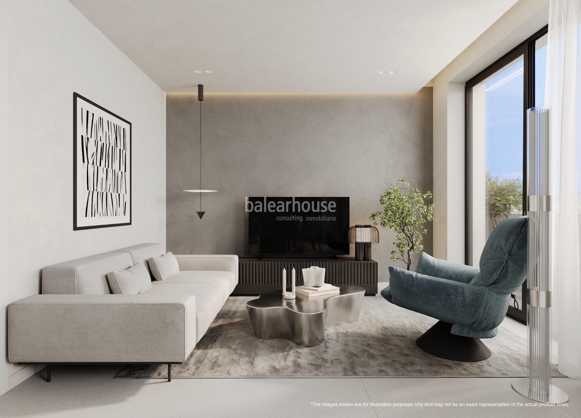 Fantastisches neues Haus in einer Anlage mit hohen Qualitäten und Meerblick neben Portixol