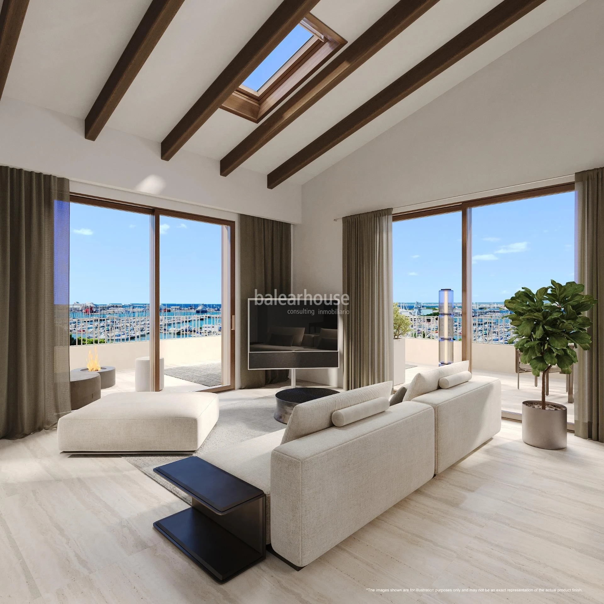 Stunning penthouse with terrace and sea views in an exclusive complex in Santa Catalina