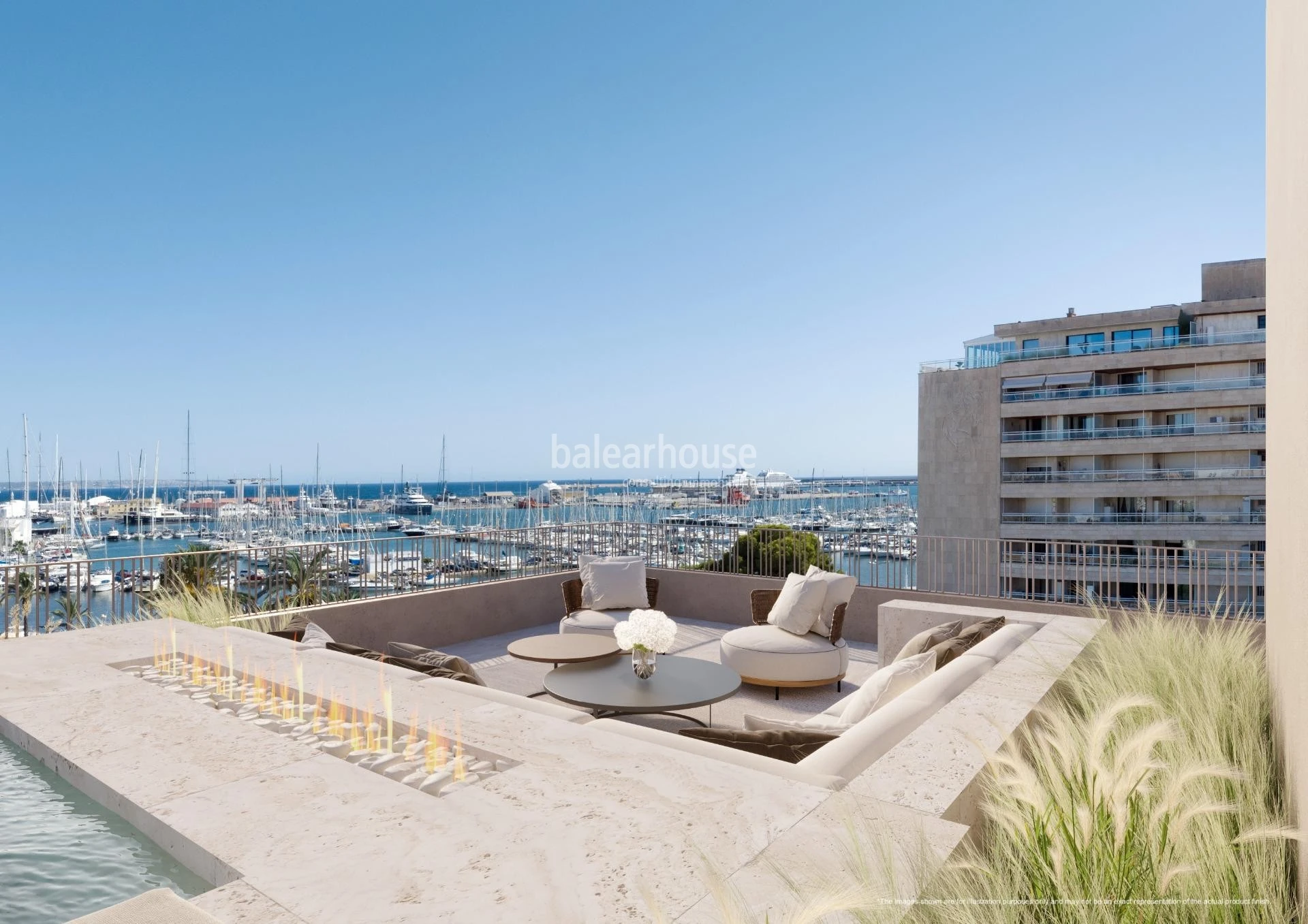 Stunning penthouse with terrace and sea views in an exclusive complex in Santa Catalina