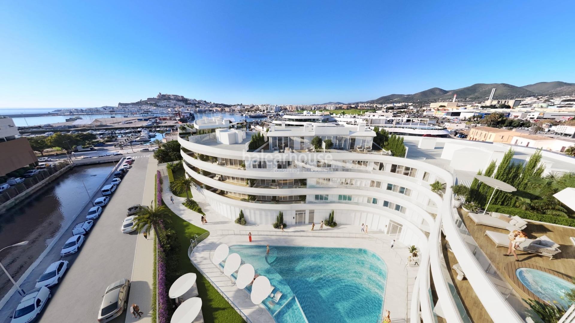 Exclusivo proyecto de viviendas con magníficas vistas al mar en Marina Botafoch, Ibiza