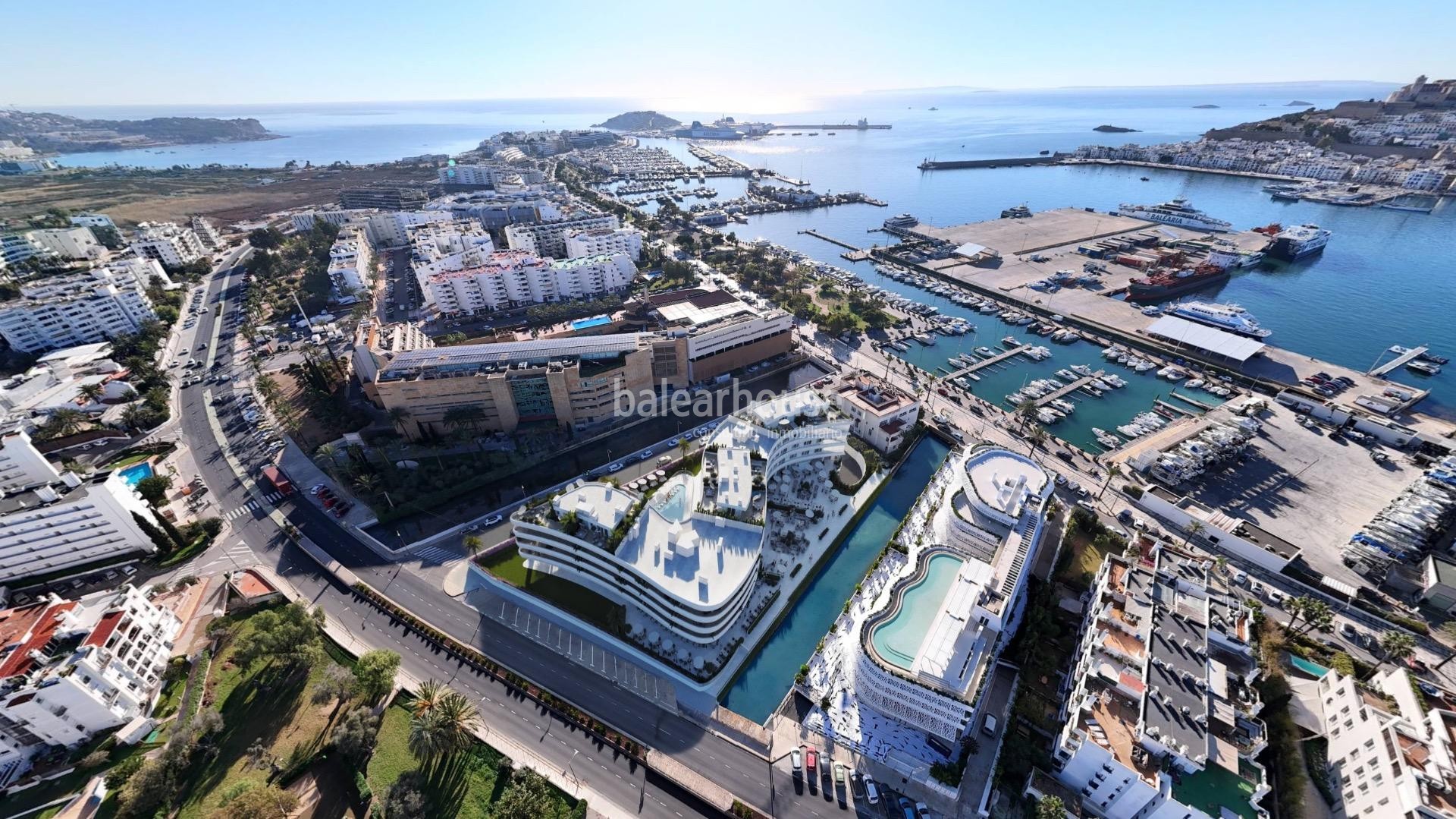 Exclusivo proyecto de viviendas con magníficas vistas al mar en Marina Botafoch, Ibiza
