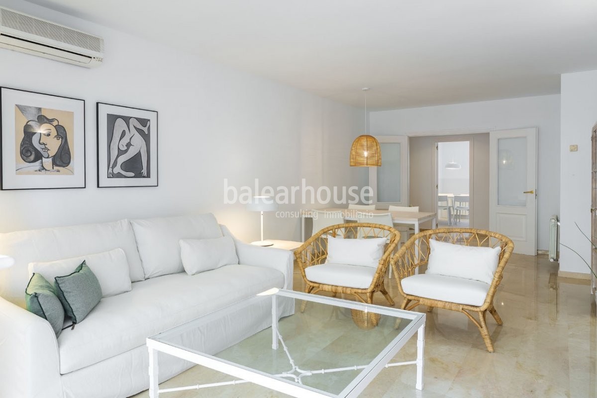 Fantástico piso con terraza en un cuidado complejo con piscina y jardines en Bonanova