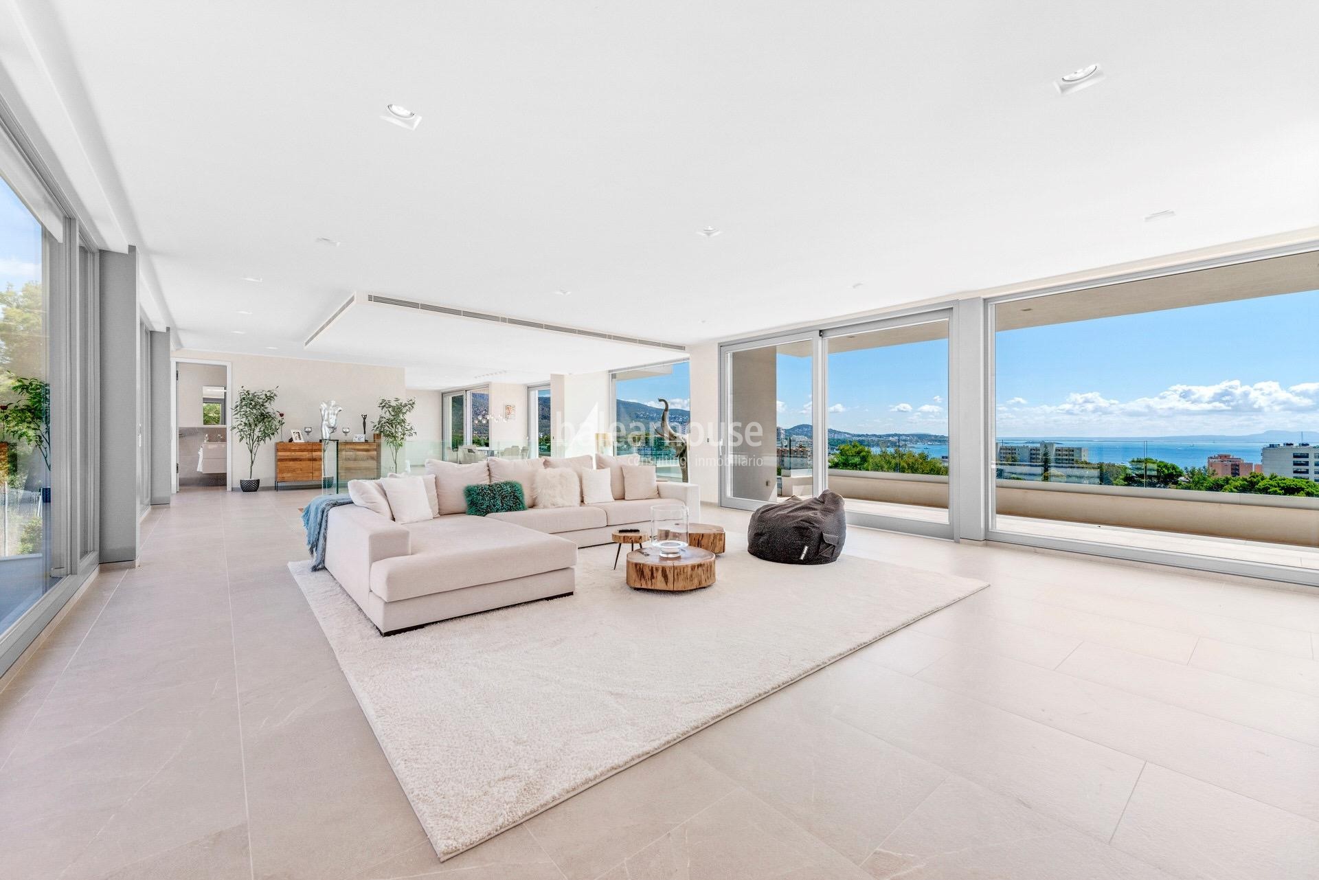 Wunderschöne neue Villa mit Meerblick in Palmanova, mit modernem Design, Terrassen Moderna und Gärte